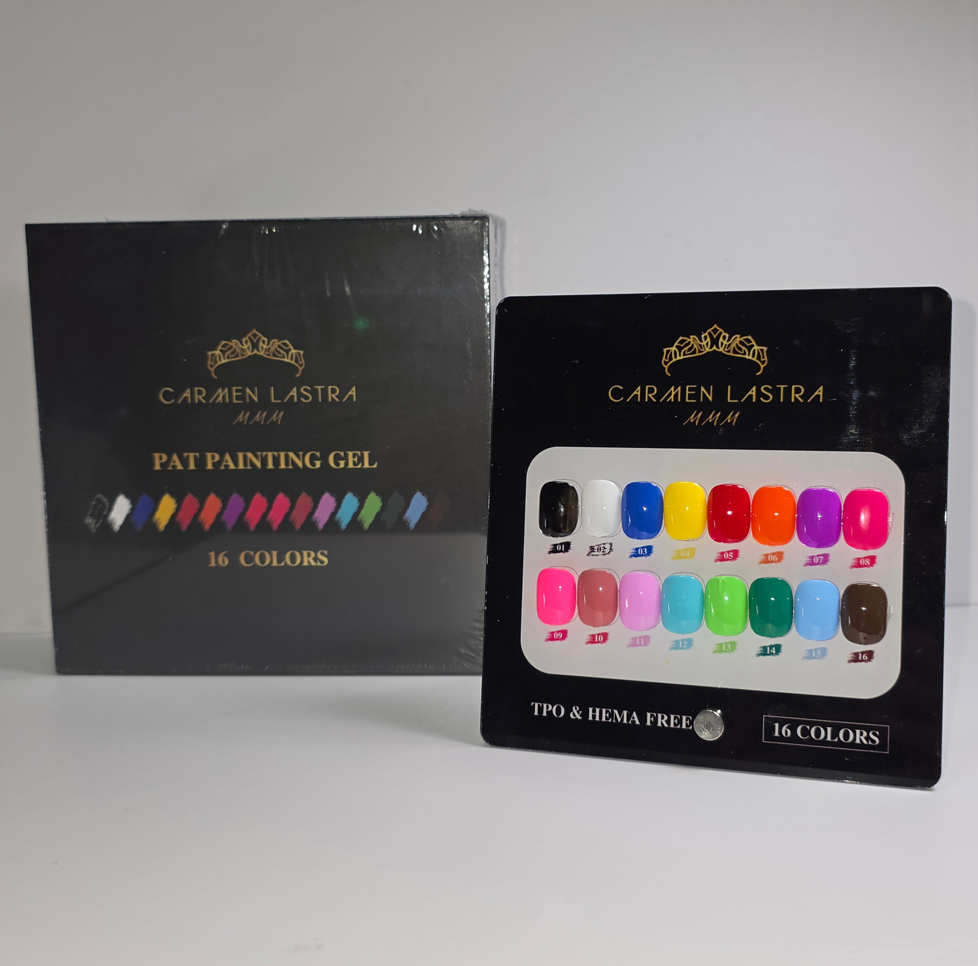 Pat Paining Gel 16 Colors. Esmalte de Gel para Pintar de 16 colores