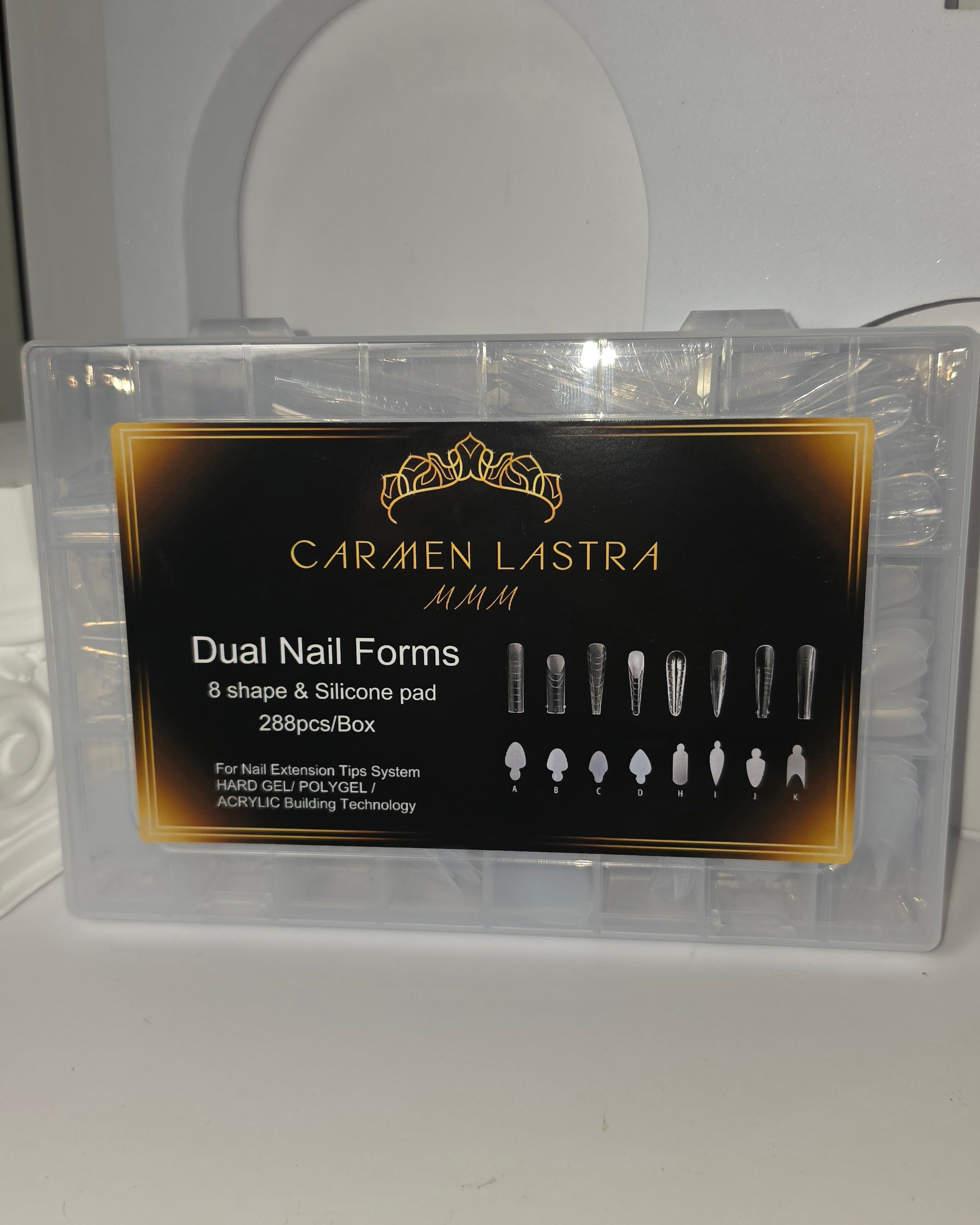 Dual Nail Forms. 8 Shape & Silicone pad. 288 pcs/ Box