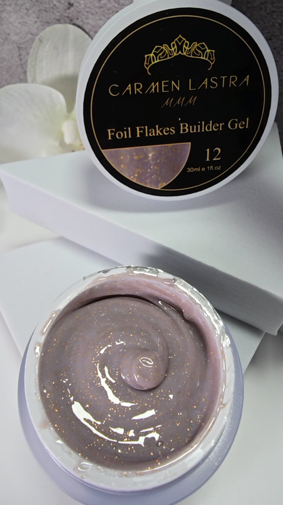 Foil Flakes Builder Gel 30ml  # 12