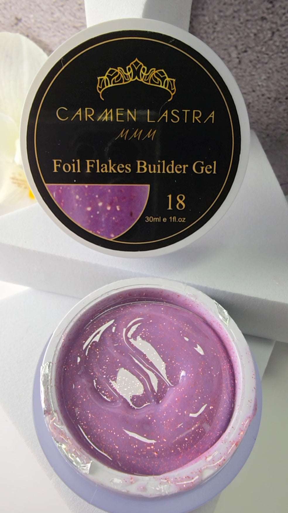 Foil Flakes Builder Gel 30ml # 18